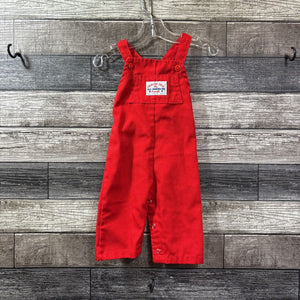 VINTAGE HEALTH-TEX RED OVERALLS 3-6 MO