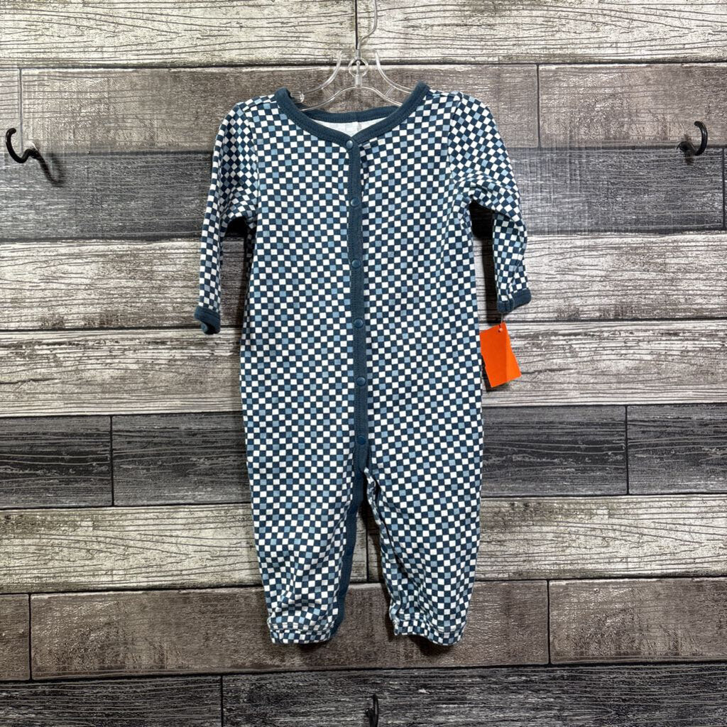 TEA LS COTTON COVERTIBLE ROMPER / SLEEP GOWN 3-6 MO