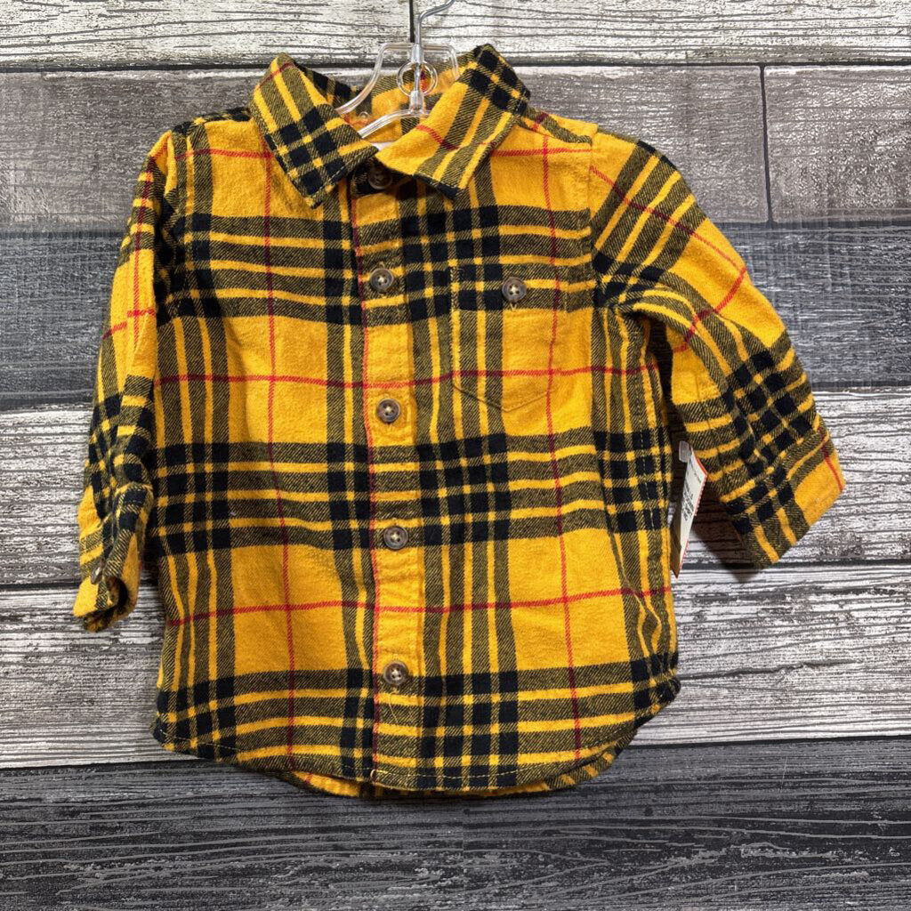 HANNA LS BUTTON DOWN FLANNEL SHIRT 60 / 3-6 MO