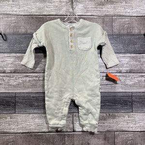 RABBIT + BEAR HENLEY ROMPER 3-6 MO