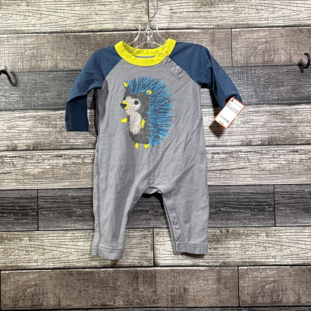TEA LS COTTON ROMPER 0-3 MO