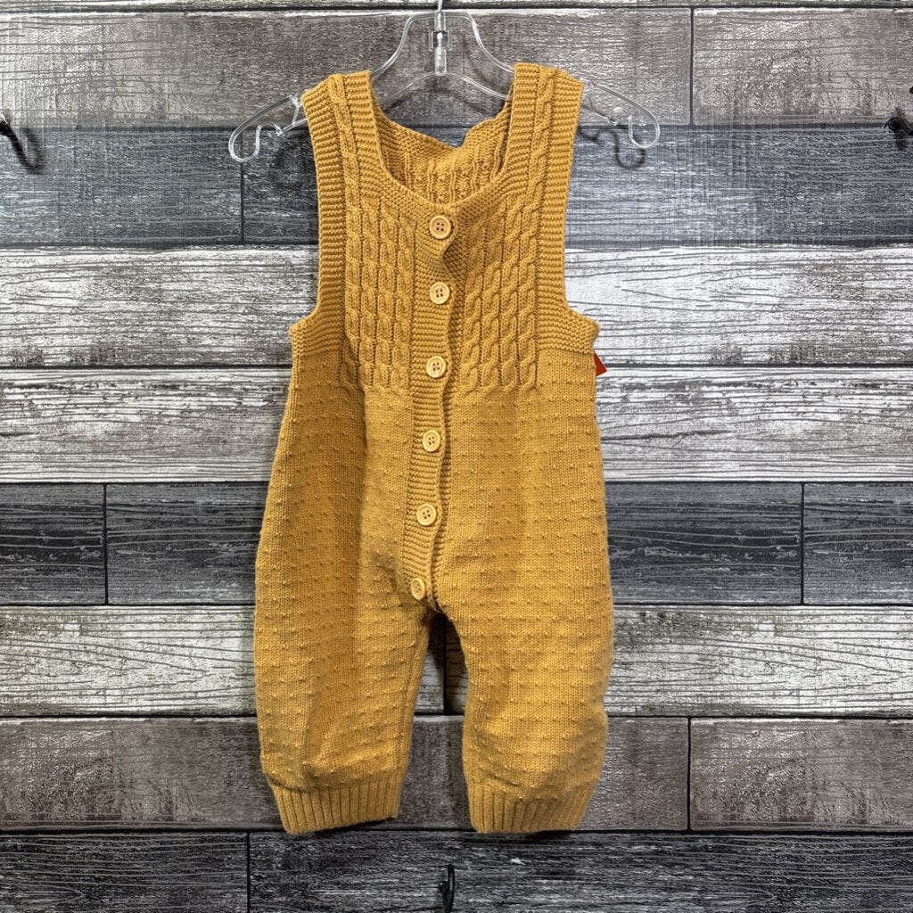 COTTON SWEATER SLEEVELESS ROMPER 3-6 MO