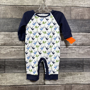 JANIE & JACK COTTON LS ROMPER 0-3 MO