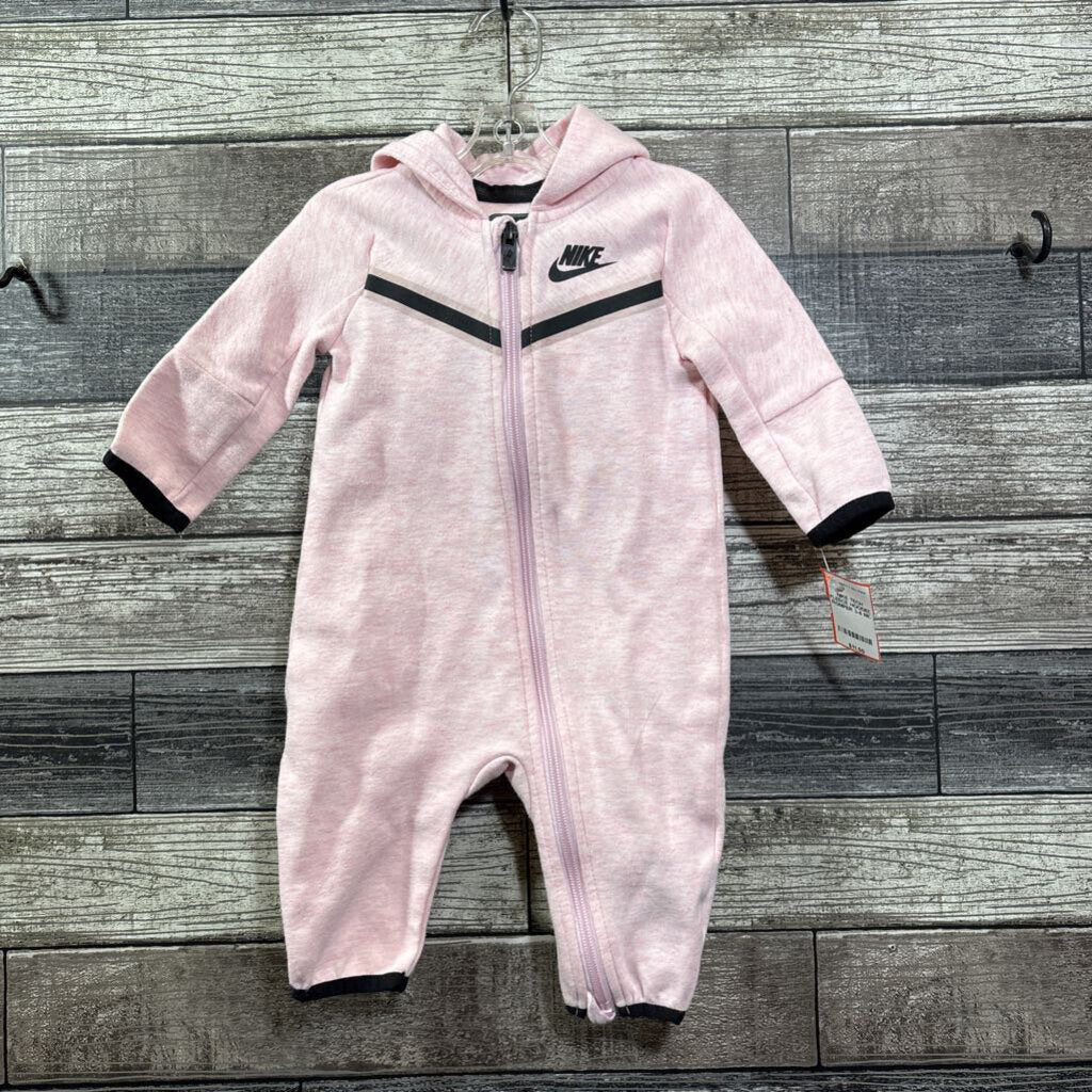 NIKE TECH FLEECE HOODED ROMPER 3-6 MO