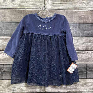 ROCK A BYE BABY VELOUR TULLE DRESS 6-12 MO
