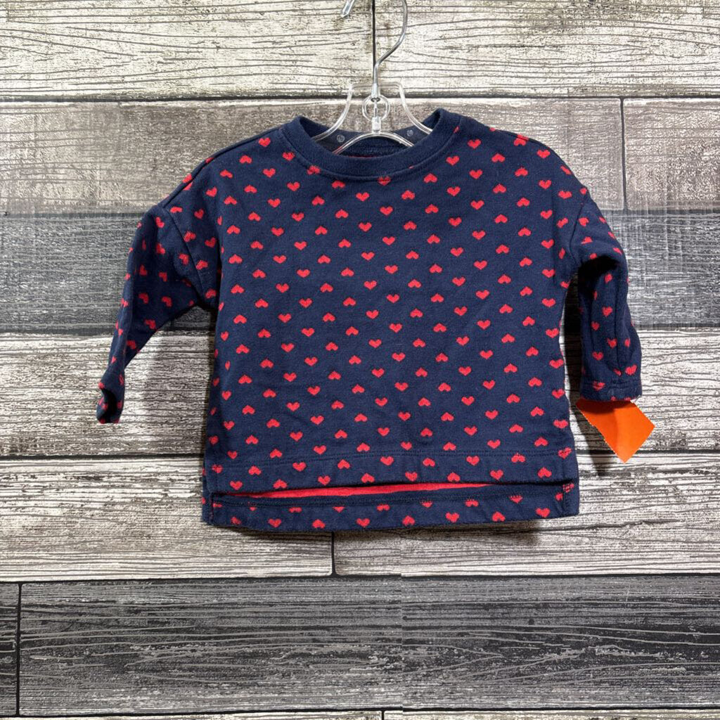 PRIMARY LS HEART SHIRT 0-3 MO