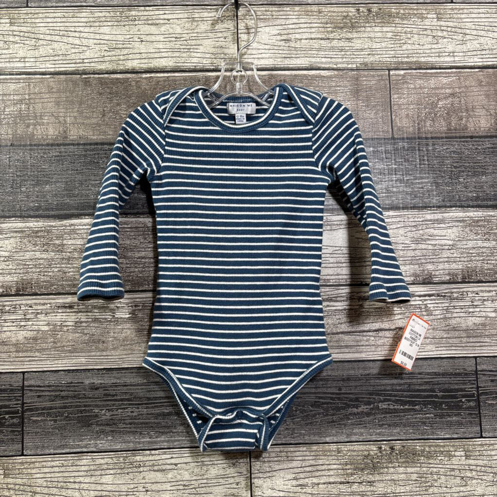 MAISON ME COTTON LS RIBBED BODYSUIT 12-18 MO