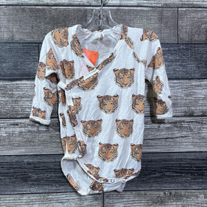 KATE QUINN BAMBOO LS SIDE SNAP BODYSUIT 3-6 MO