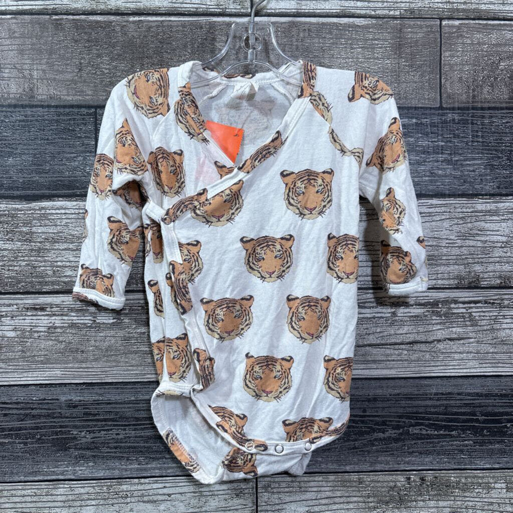 KATE QUINN BAMBOO LS SIDE SNAP BODYSUIT 3-6 MO