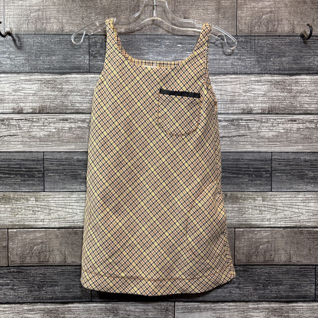ZARA PLAID LINED JUMPER DRESS 6
