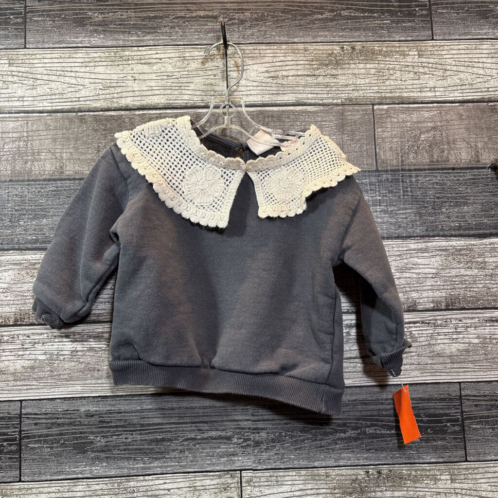 ZARA COLLARED SWEATSHIRT 12-18 MO