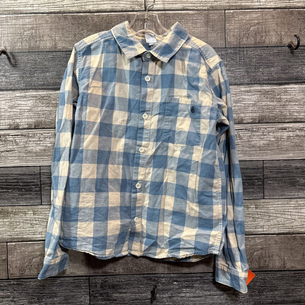 PETIT BATEAU LS BUTTON DOWN SHIRT 8/10