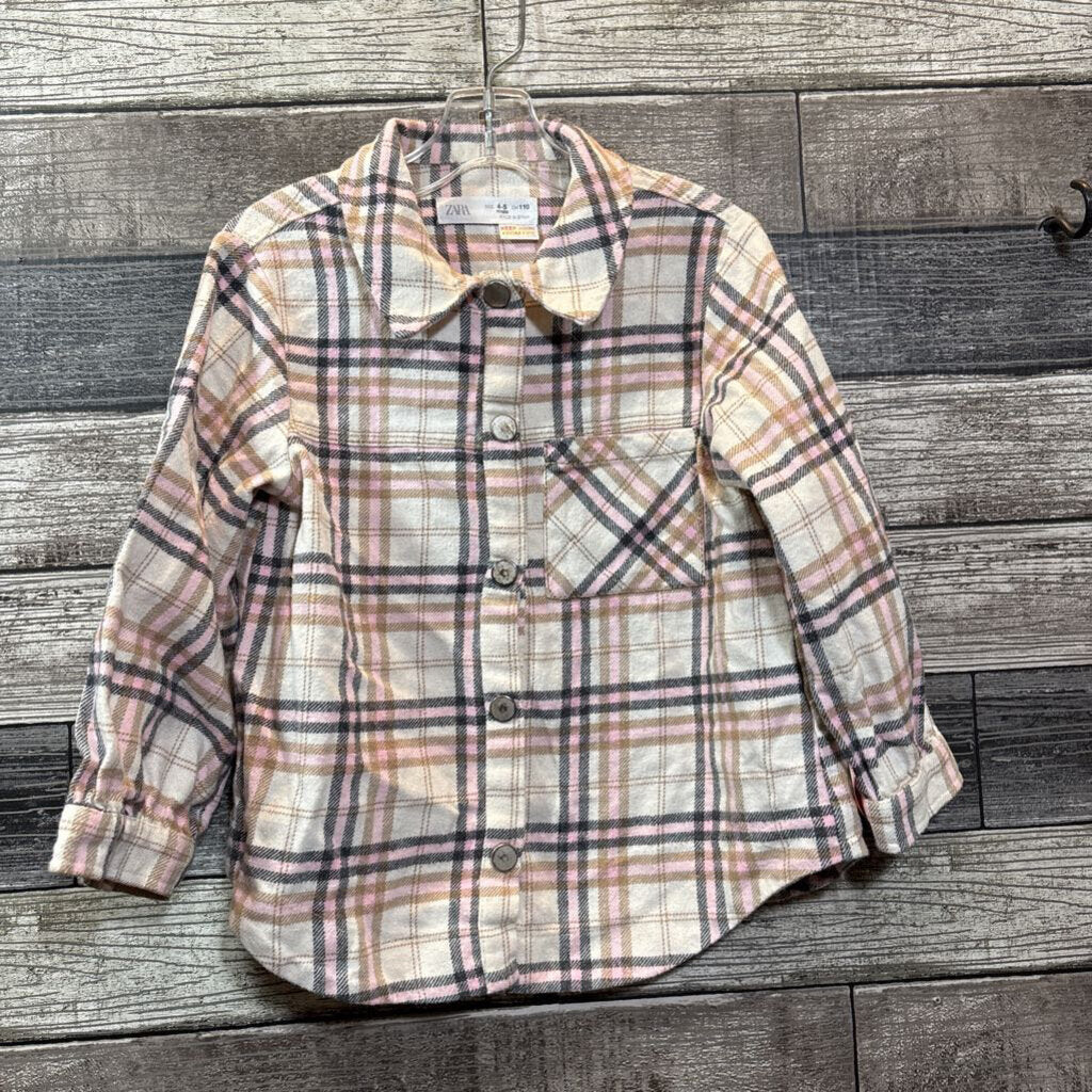ZARA LS BUTTON DOWN FLANNEL SHIRT 4/5