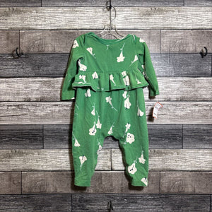 TEA COTTON LS ROMPER 6-9 MO