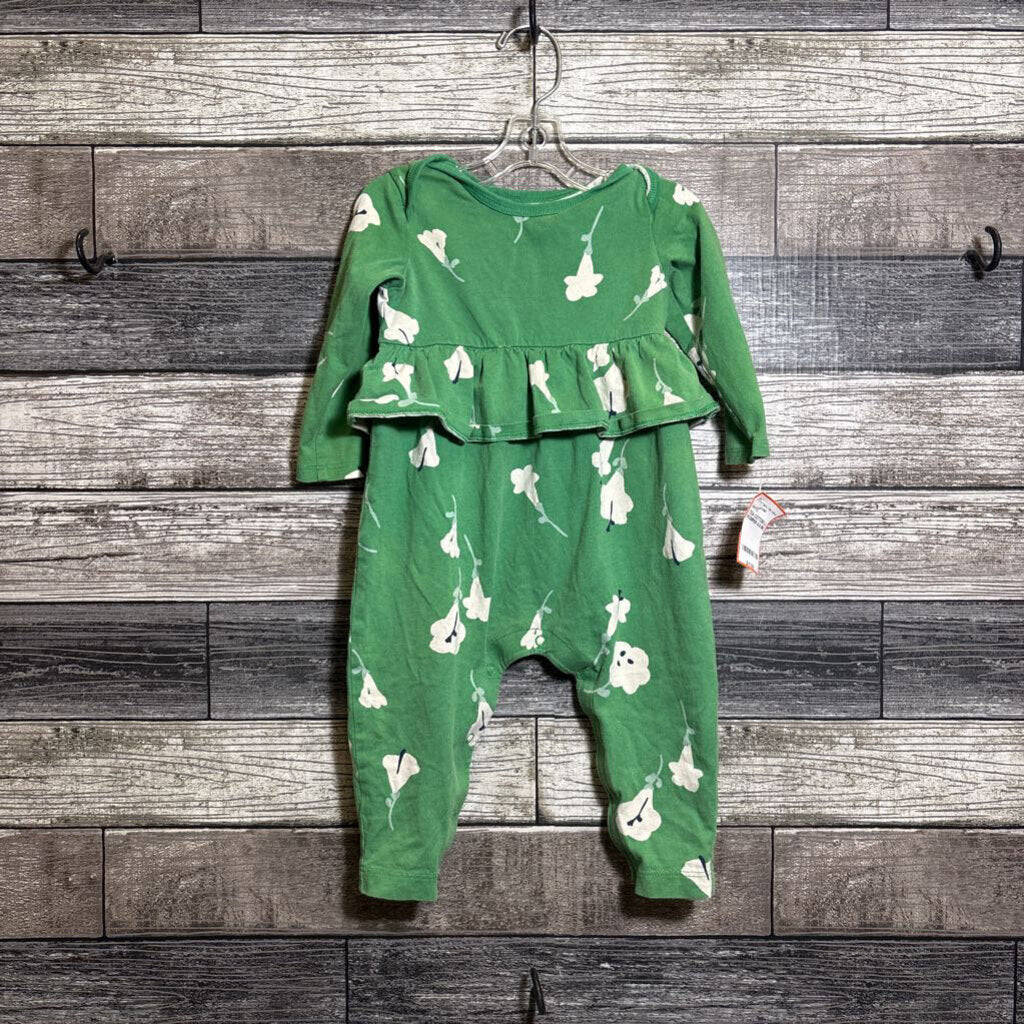 TEA COTTON LS ROMPER 6-9 MO