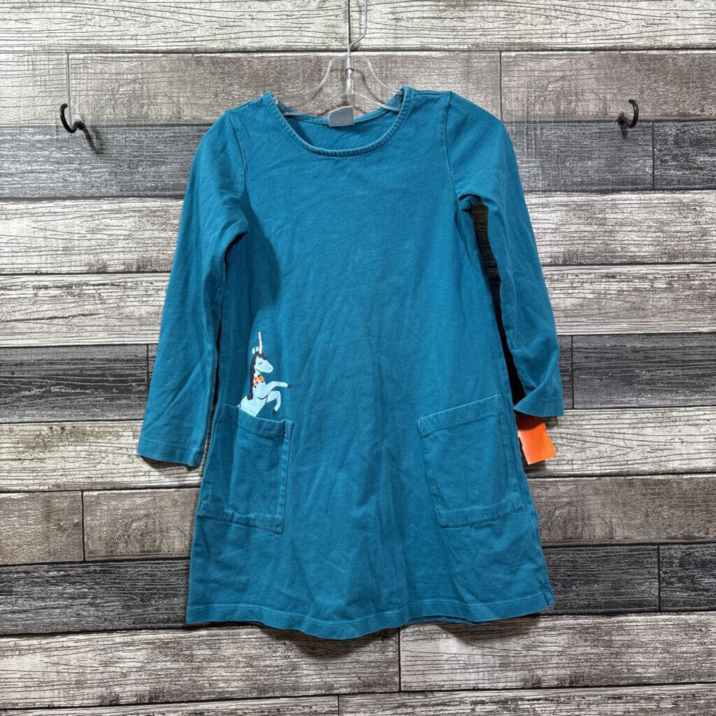 HANNA COTTON LS UNICORN POCKET DRESS 120 / 6-7