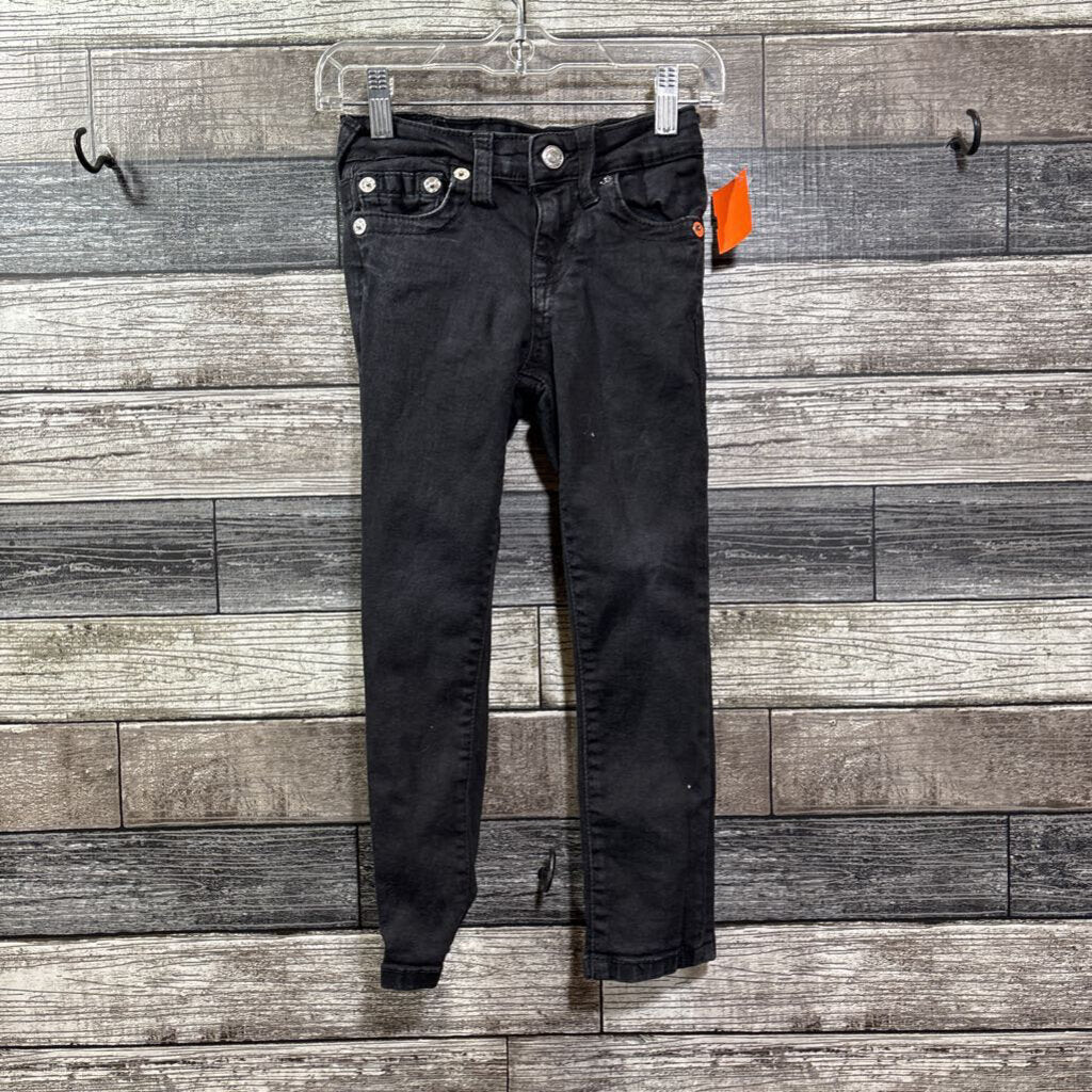 TRUE RELIGION RELAXED SKINNY BLACK JEANS 5