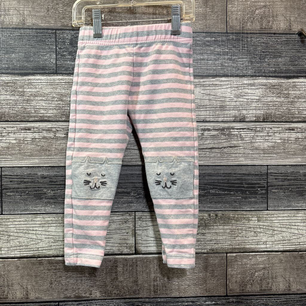 HANNA STRIPED THICK LEGGINGS WITH CAT KNEES 90 / 3
