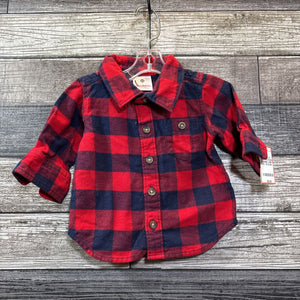 HANNA LS BUTTON DOWN FLANNEL SHIRT 80 / 18-24 MO