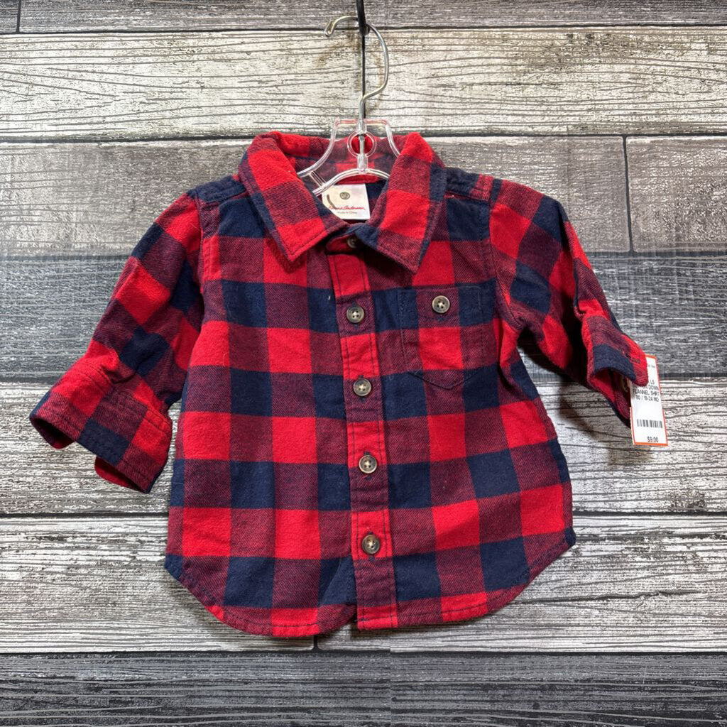 HANNA LS BUTTON DOWN FLANNEL SHIRT 80 / 18-24 MO