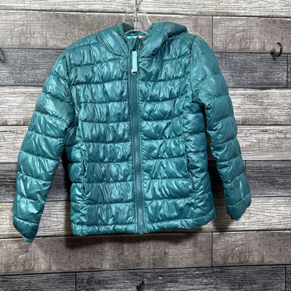 PRIMARY HOODED LIGHTWEIGHT WATER RESISTANT PUFFER JACKET 4/5