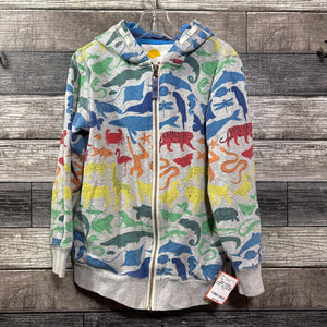 MINI BODEN ANIMAL PARADE FULL ZIP HOODIE 7/8