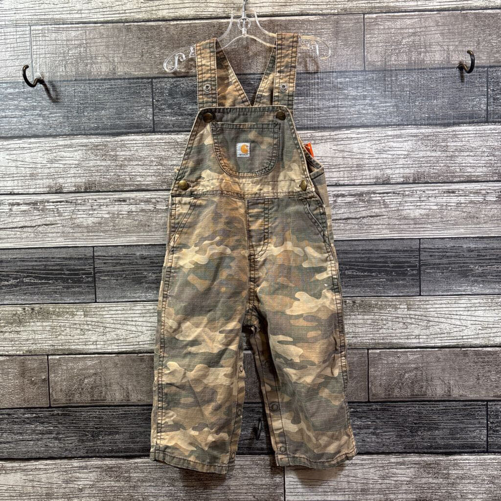 CARHARTT CAMO OVERALLS 18 MO