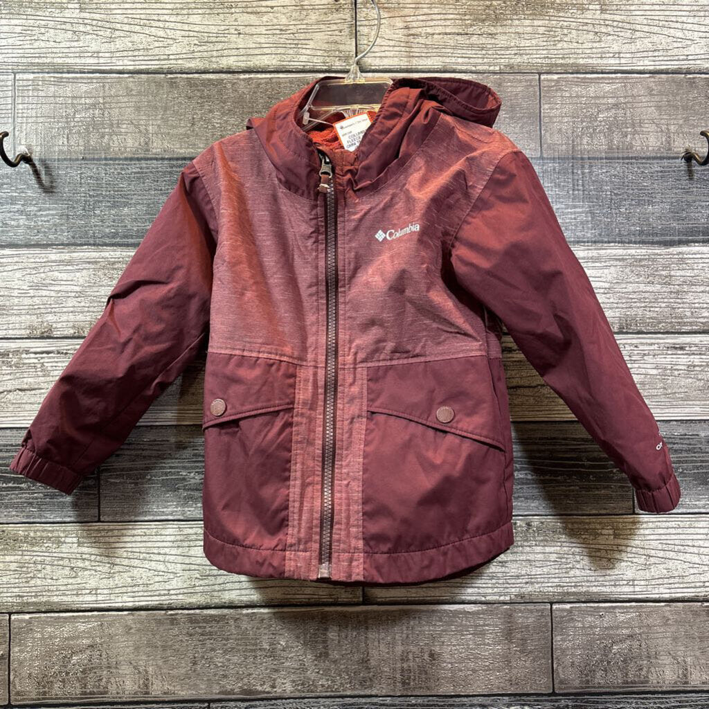 COLUMBIA FLEECE LINED OMNI TECH RAIN JACKET 3