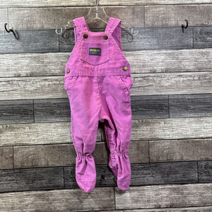 OSHKOSH CORDUROY FOOTIE OVERALLS 3-6 MO