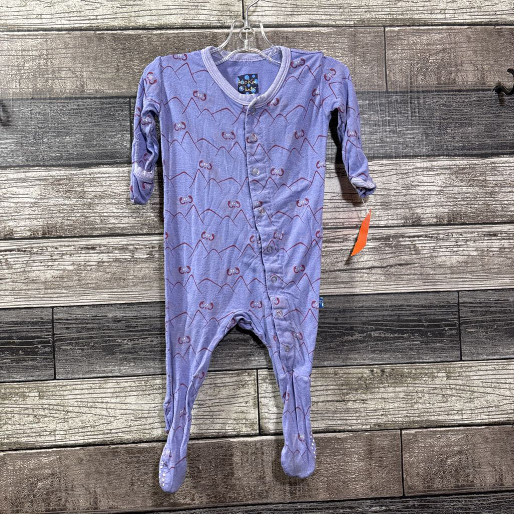 KICKEE PANTS BAMBOO FOOTIE PJ 0-3 MO