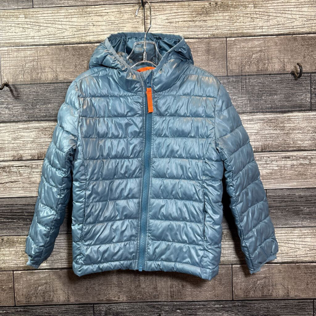 PRIMARY HOODED LIGHTWEIGHT WATER RESISTANT PUFFER JACKET 4/5