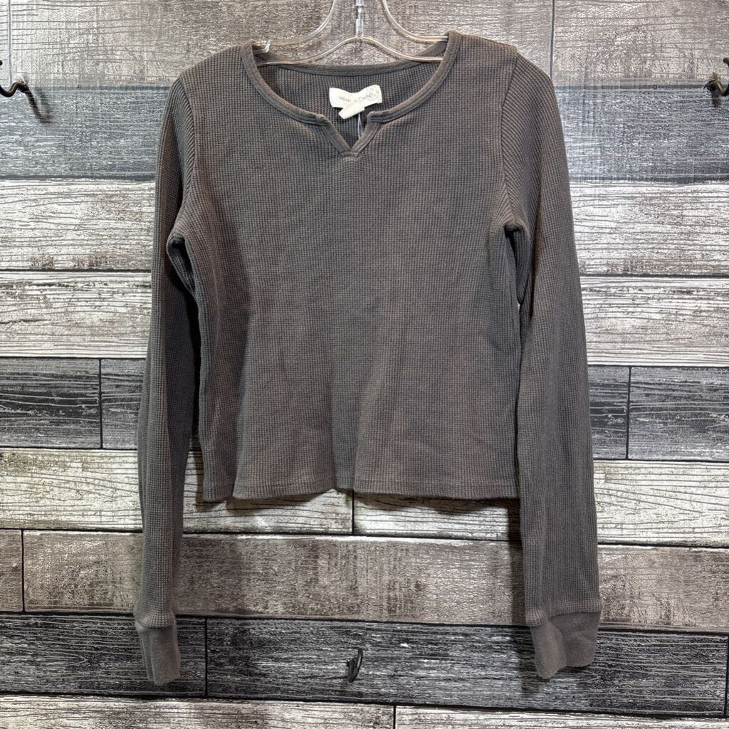 TREASURE & BOND LS WAFFLE WEAVE SHIRT 10/12