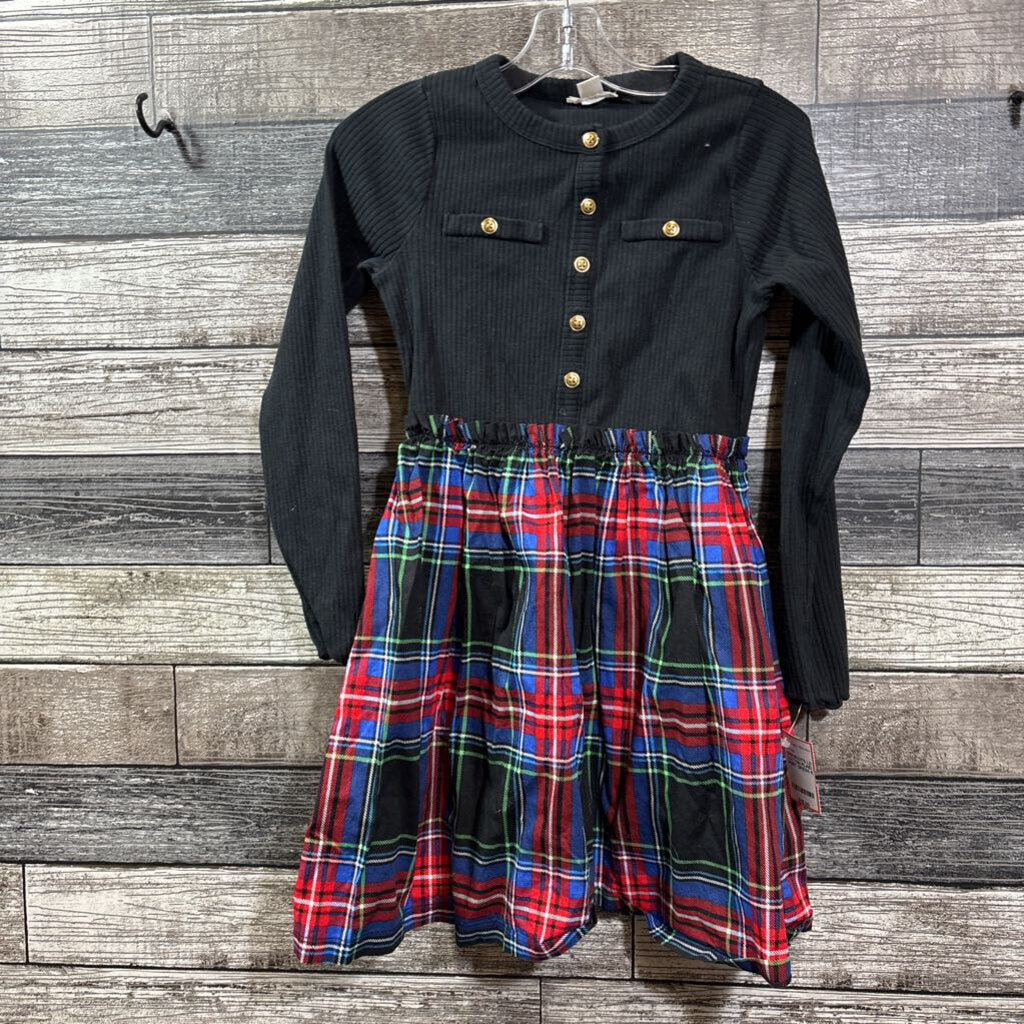 CREWCUTS LS COTTON PLAID SKIRT DRESS 8