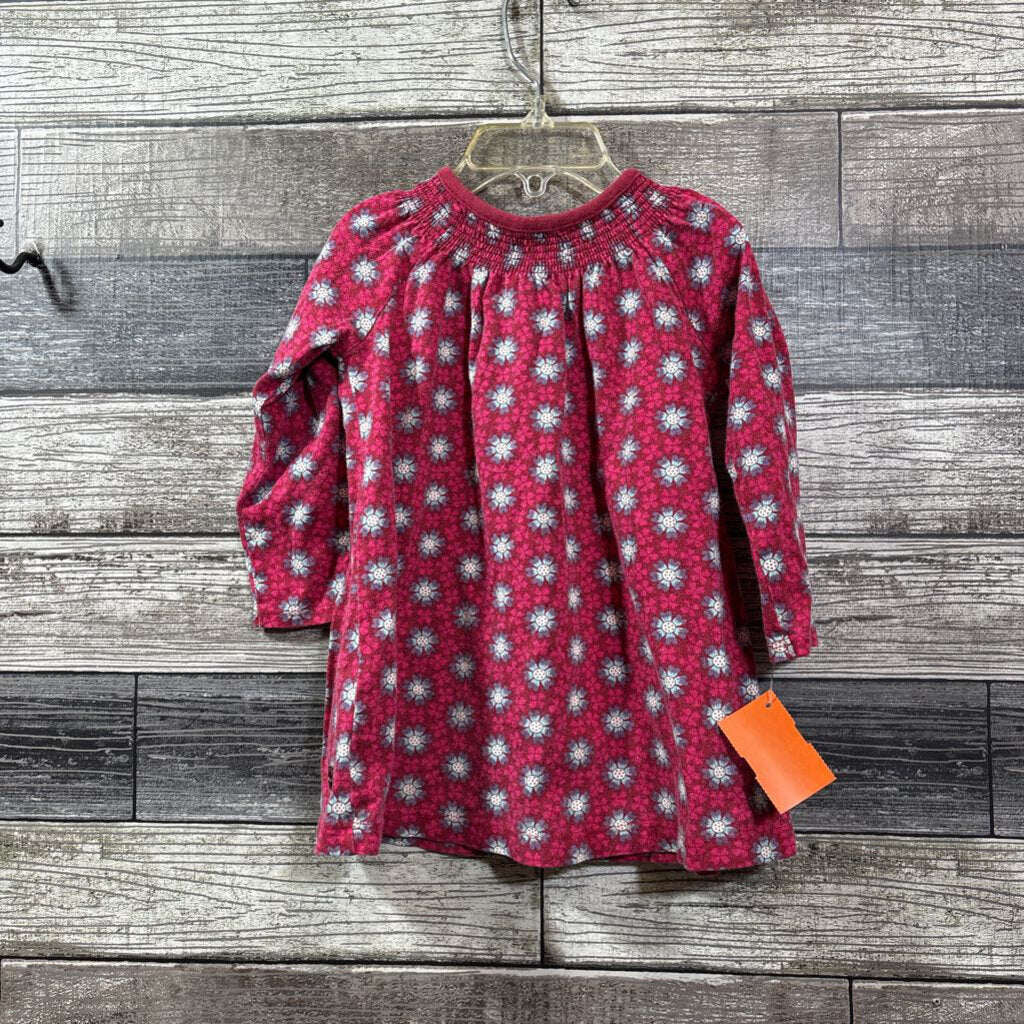 TEA LS COTTON DRESS 12-18 MO