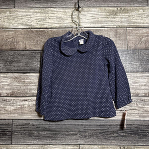 NORDSTROM LS PETER PAN COLLAR DOTTED SHIRT 12 MO