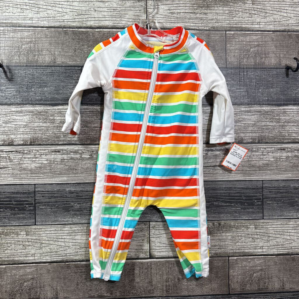 SWIM ZIP LS FULL ZIP RASH GUARD 6-12 MO