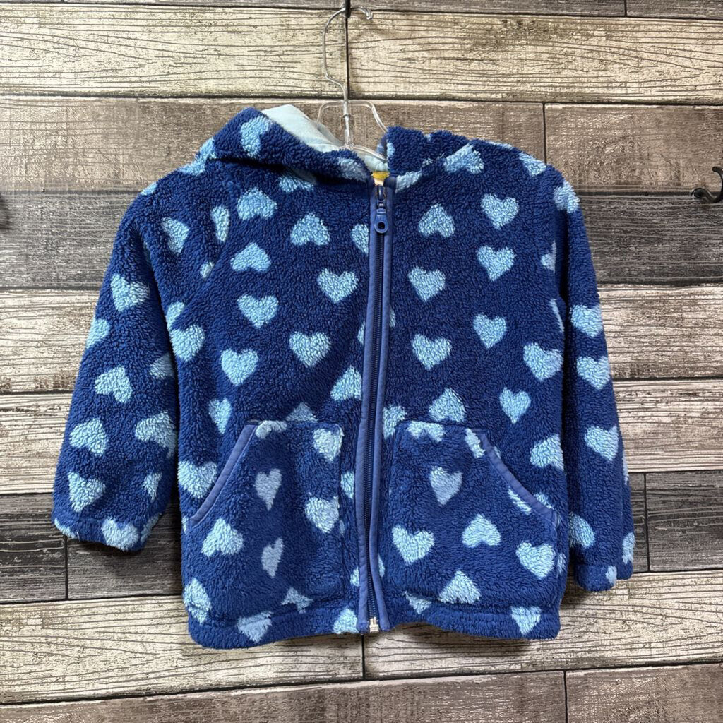 HANNA HEART FULL ZIP FLEECE HOODIE 100 / 4