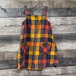 HANNA COTTON PLAID JUMPER DRESS 120 / 6-7
