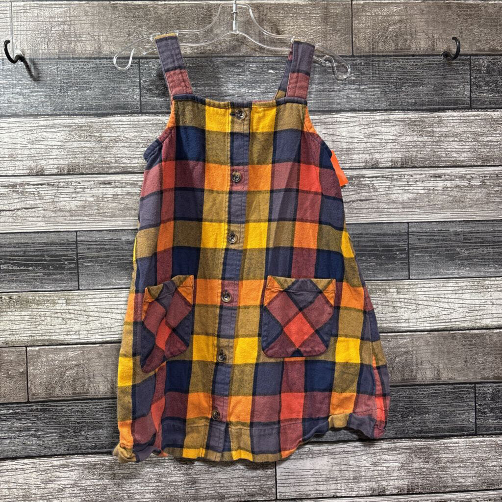 HANNA COTTON PLAID JUMPER DRESS 120 / 6-7