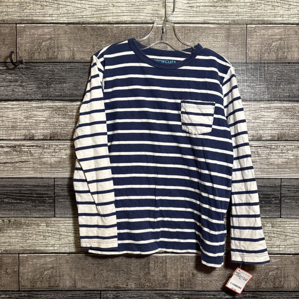 CREWCUTS LS STRIPED T-SHIRT 6/7