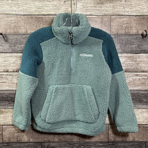 COLUMBIA 1/4 ZIP FUZZY FLEECE PULLOVER 6/7