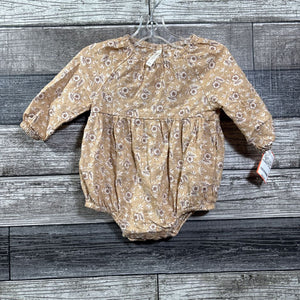 RYLEE + CRU LINEN / RAYON SS BUBBLE ROMPER 3-6 MO
