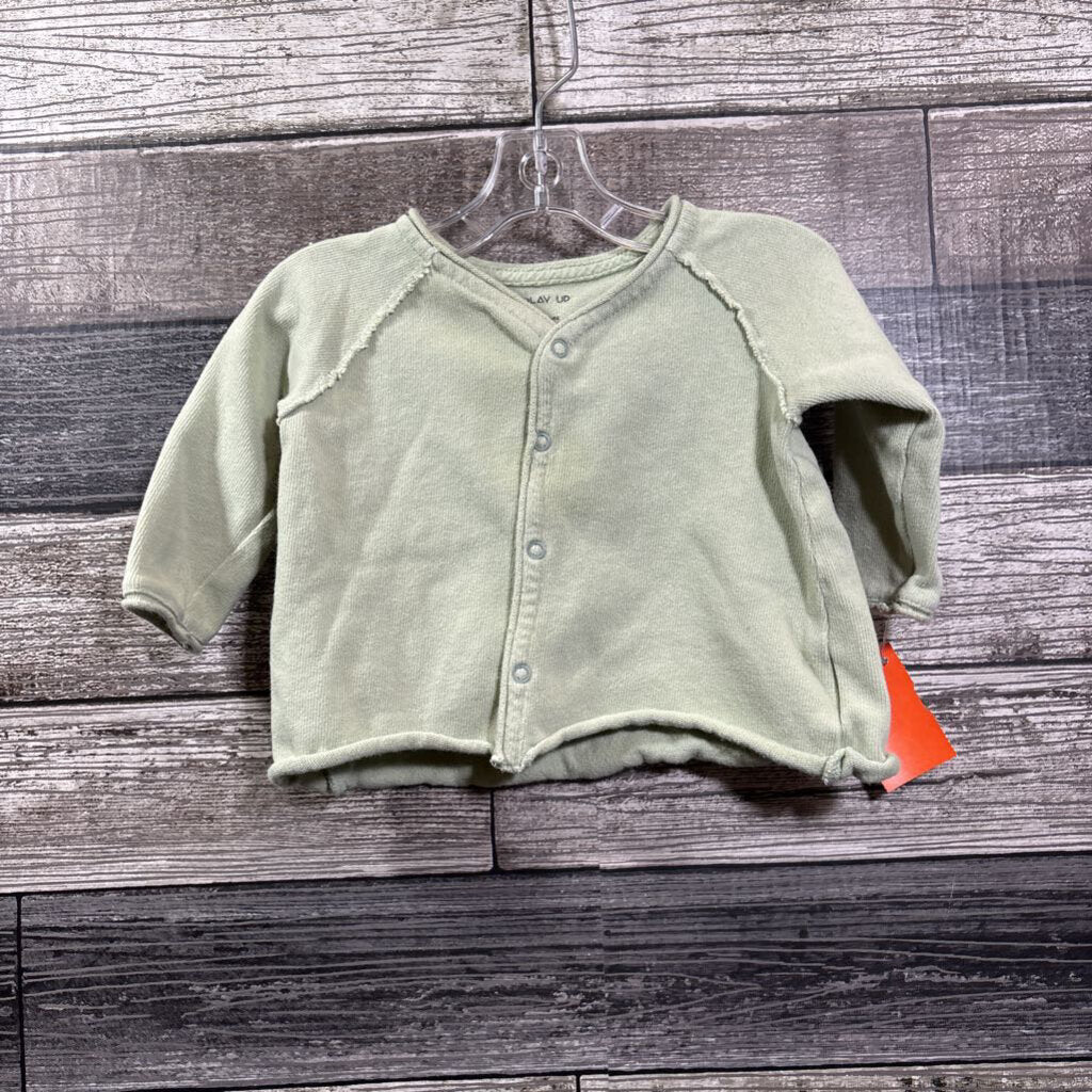 PLAY UP SNAP ORGANIC COTTON CARDIGAN 6 MO