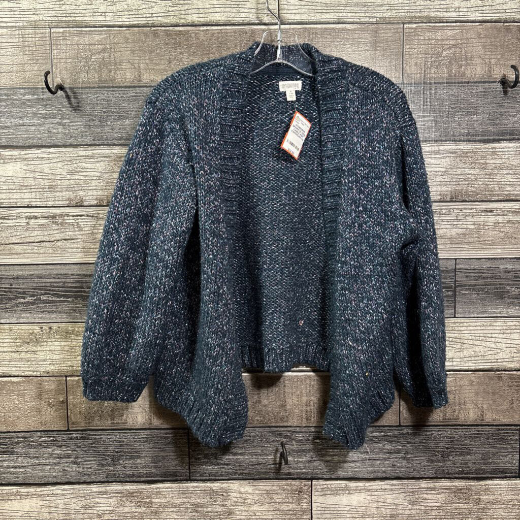 GYMBOREE SPARKLE OPEN CABLE KNIT CARDIGAN 7/8