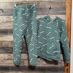 COTTON ON KIDS 2PC STAY WILD HOODED SWEATSHIRT + JOGGERS 9/10