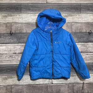 COLUMBIA REVERSIBLE HOODED FLEECE / PUFFER JACKET 4