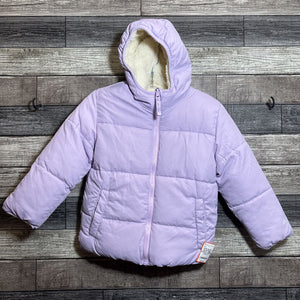EDDIE BAUER REVERSIBLE SHERPA LINED HOODED PUFFER JACKET 5