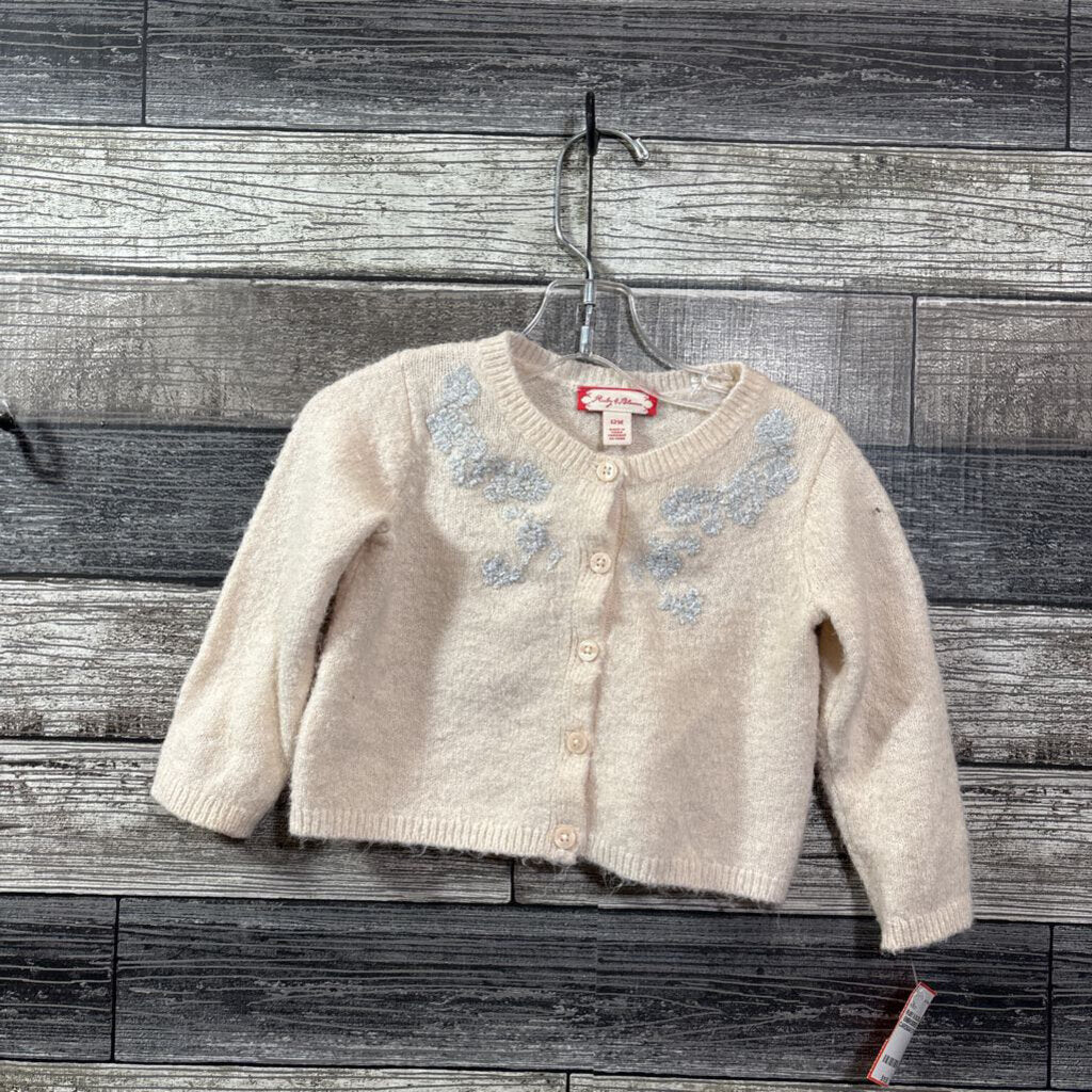 RUBY & BLOOM EMBROIDERED CARDIGAN 12 MO