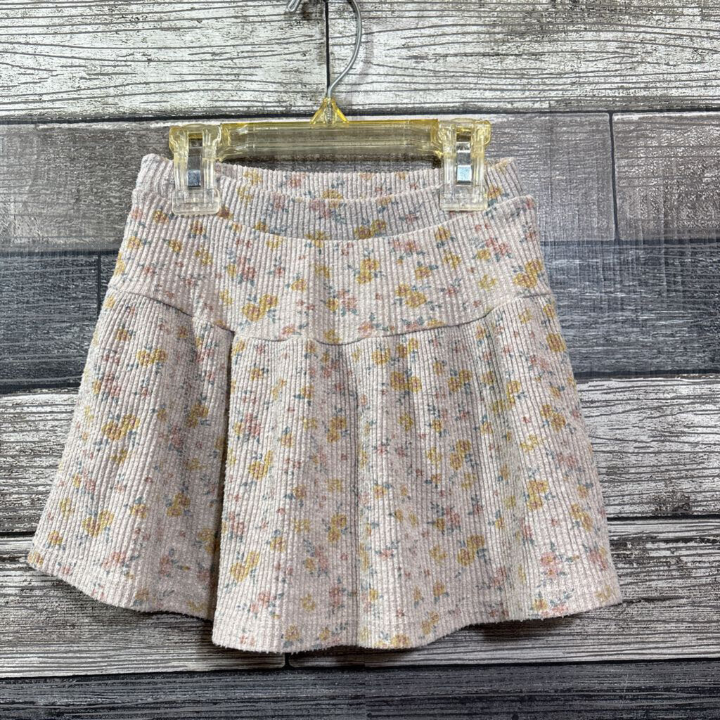ZARA FLORAL RIBBED SKIRT 4/5