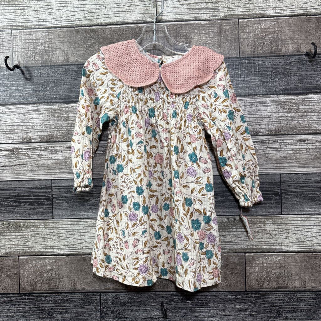 ZARA LS FLORAL COLLARED DRESS 2/3